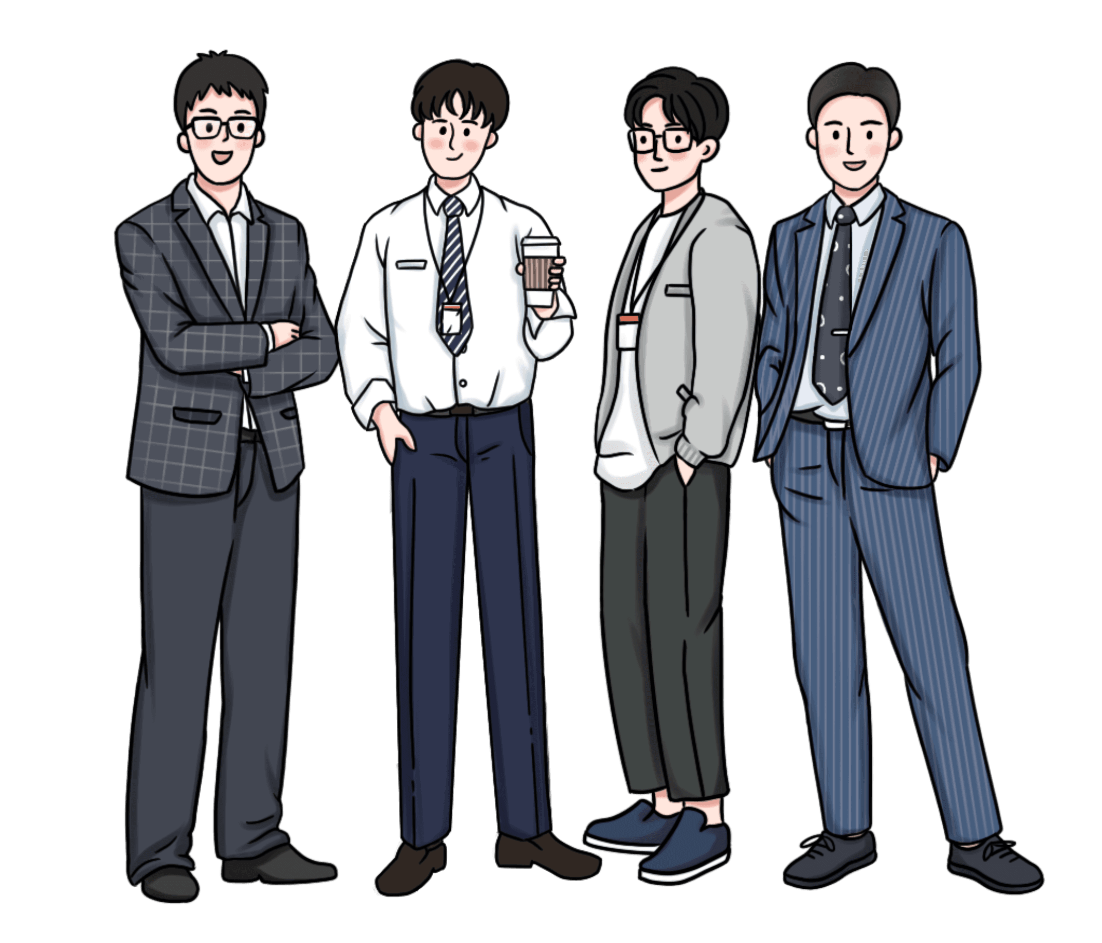蜀信咨询师团队人物品牌插画
